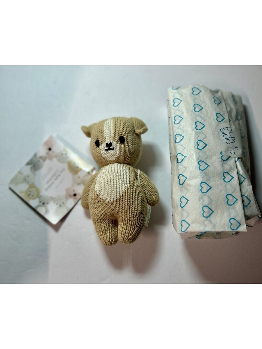cuddle+kind Baby Animal Puppy NWT Handmade Knit Stuffed Animal